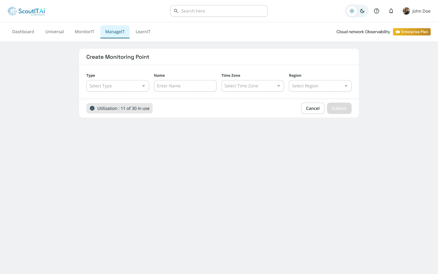 Cloud Network Observability Dashboard - Scout